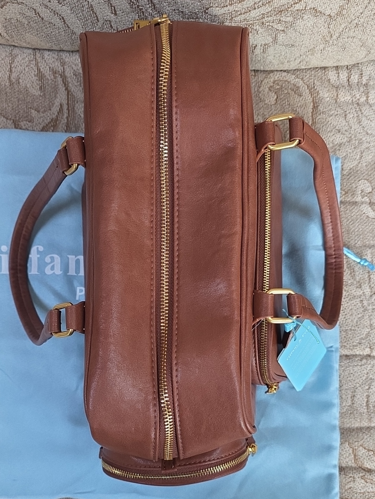 Tiffany & Fred Paris Large Leather Satchel, Nwt — image 5 of 8